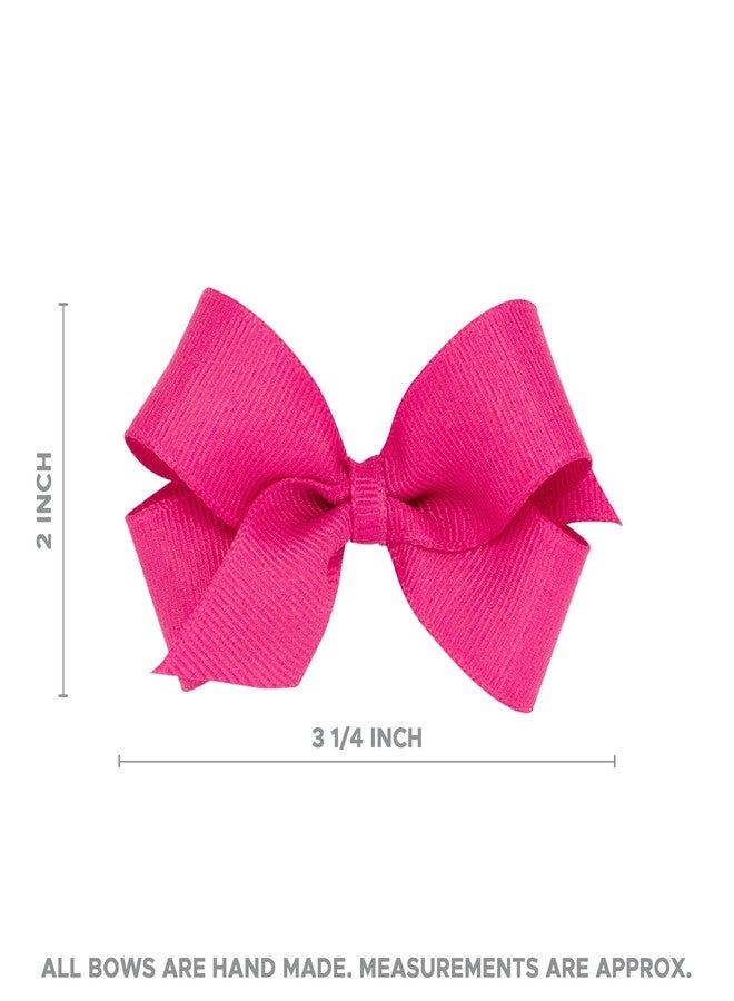 Wee Ones Girls' Classic Velvet Hair Bow on a WeeStay No-Slip Hair Clip, Satin Lining, For All Hair Types, Mini, Forest Green - Image 3